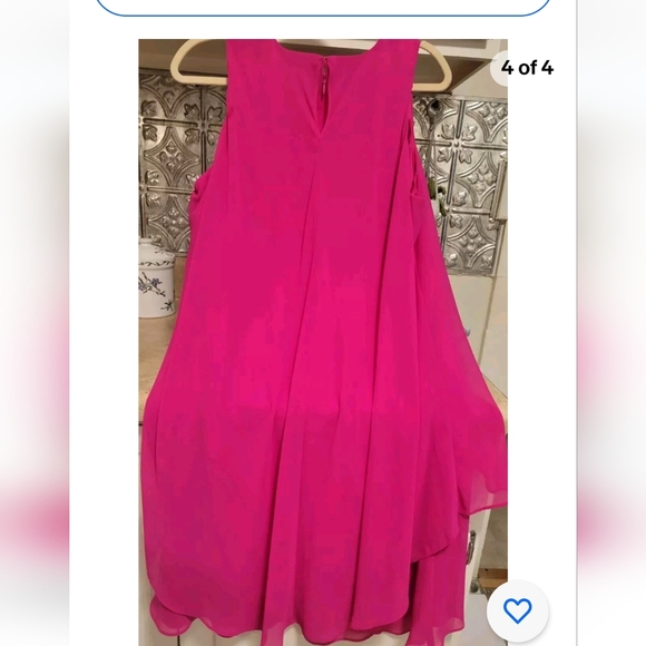 Lauren Ralph Lauren Pink Sleeveless Draped Sheath Dress Sz 16 Flowy Cocktail - Picture 4 of 4